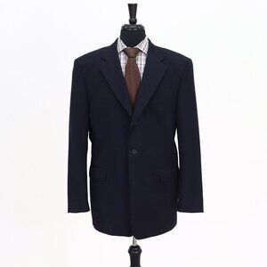 SARAR 46R Navy Solid 3-Button Sport Coat Blazer Jacket G419